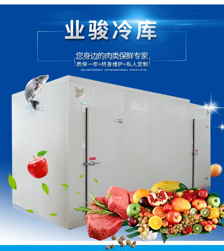 大型冷库全套设备 商用冷藏室 水果蔬菜保鲜库 肉类速冻库定制
